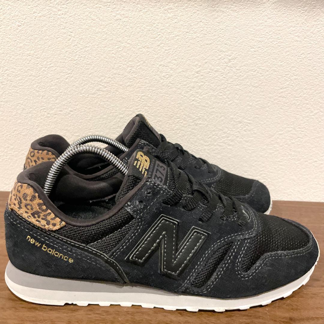 New balance WL373JB2 ニューバランス レオパード ブラック レディース ローカットスニーカー 24.5cm の画像3