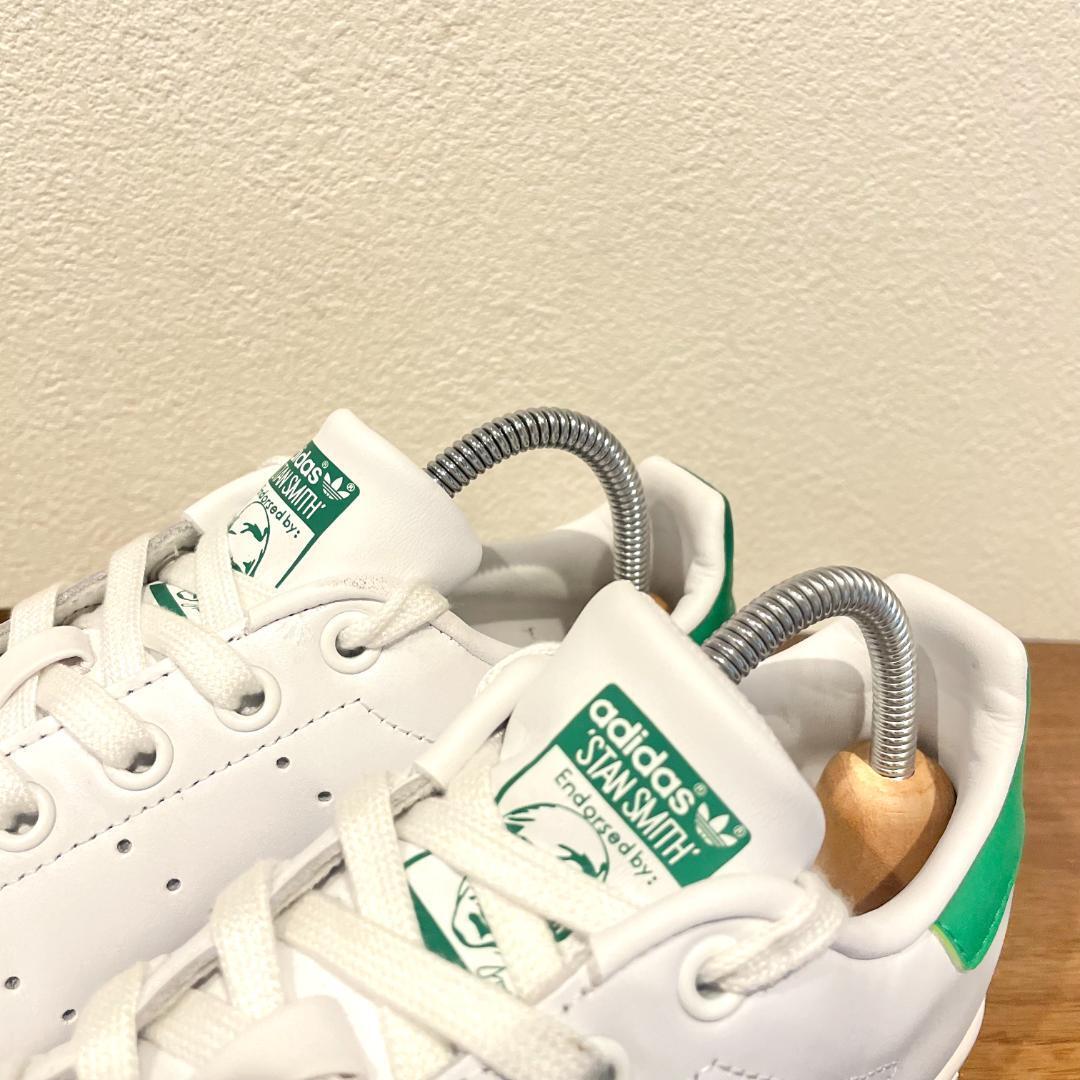 adidas STAN SMITH アディダス スタンスミス ホワイト グリーン レディース M20324 ローカットスニーカー 22.5cm の画像7