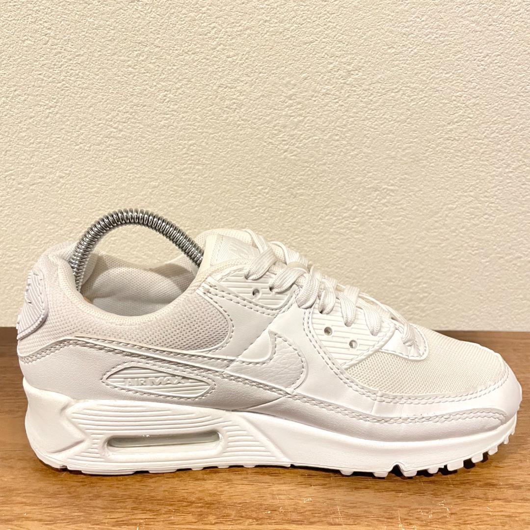 NIKE WMNS AIR MAX 90 WHITE ナイキ エア マックス 90 トリプルホワイト レディース DH8010-100 ローカットスニーカー 22.5cm の画像5