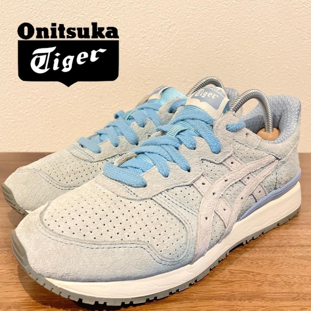 Onitsuka Tiger オニツカタイガー Tiger Alliance ブルー レディース ローカットスニーカー TH4B4L 24.5cm _画像1