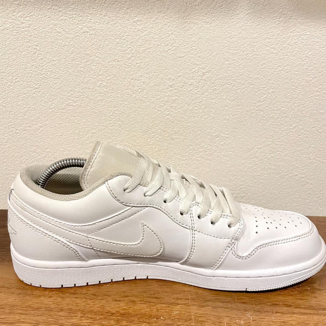 NIKE AIR JORDAN 1 LOW ナイキ エア ジョーダン ワン トリプルホワイト メンズ 553558-136 ローカットスニーカー 28cm_画像5