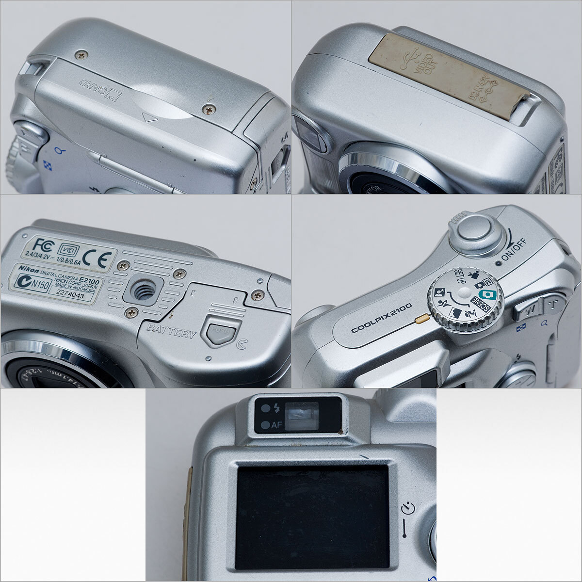 故障破損ジャンクコンパクトデジカメ3台 Nikon COOLPIX 2100/4100/775 まとめて [0409]の画像5