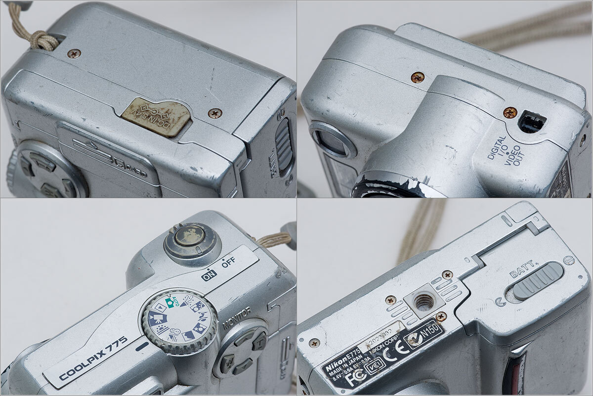 故障破損ジャンクコンパクトデジカメ3台 Nikon COOLPIX 2100/4100/775 まとめて [0409]の画像7
