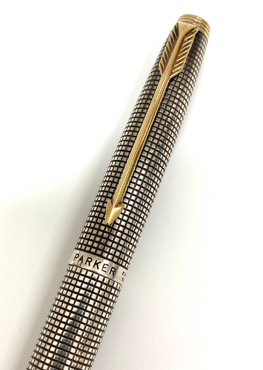 PARKER パーカー 万年筆 スターリング シルバー ペン先 18K 18金 750 YG ゴールド 筆記具 STERLING カードリッジ式_画像2