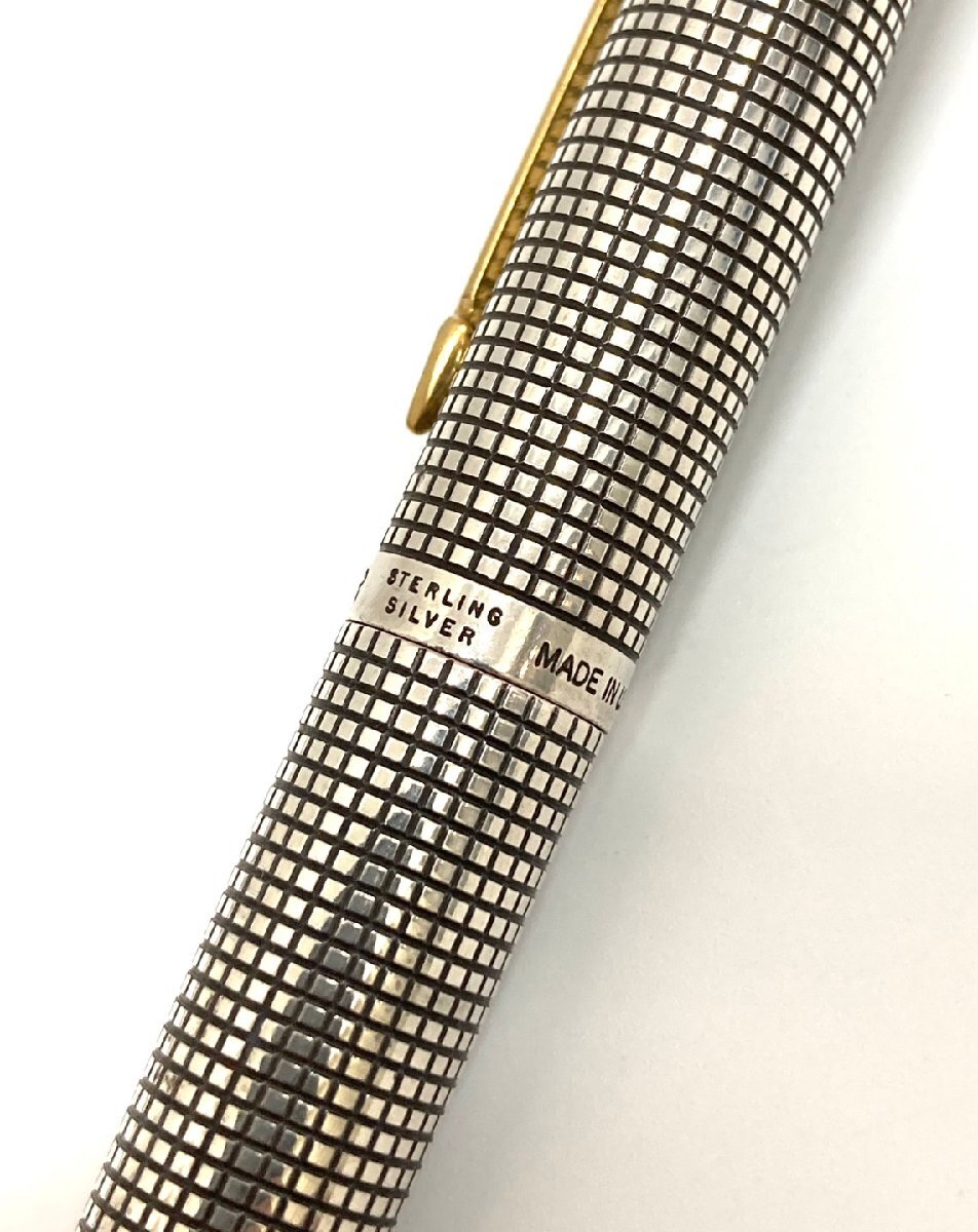 PARKER パーカー 万年筆 スターリング シルバー ペン先 18K 18金 750 YG ゴールド 筆記具 STERLING カードリッジ式の画像3