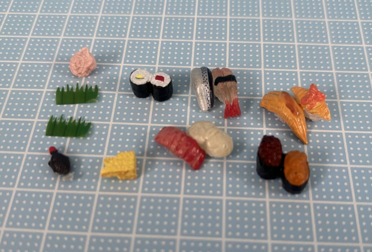 リーメント ぷちサンプル 寿司桶 ミニチュア和食 寿司ネタ 中古品の画像2