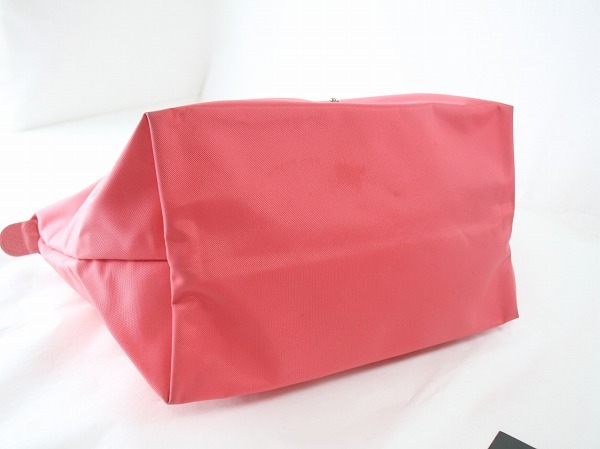1 jpy Long Champ LONGCHAMPrup rear -ju medium size tote bag * salmon pink nylon leather 4162