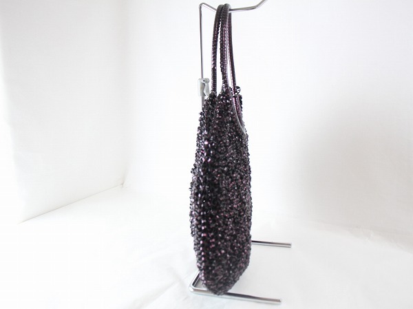 1 иен ANTEPRIMA Anteprima * тросик сумка ручная сумочка * черный & лиловый 3038