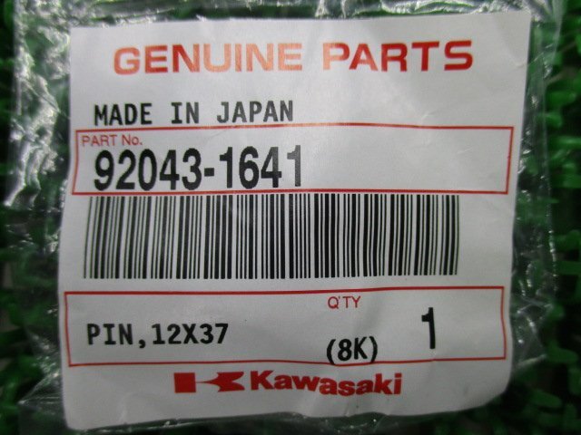 GPZ900R Fステップホルダーピン 92043-1641 在庫有 即納 カワサキ 純正 新品 バイク 部品 ZX-9R 車検 Genuine ZRX400 ゼファー1100 Z1000_92043-1641