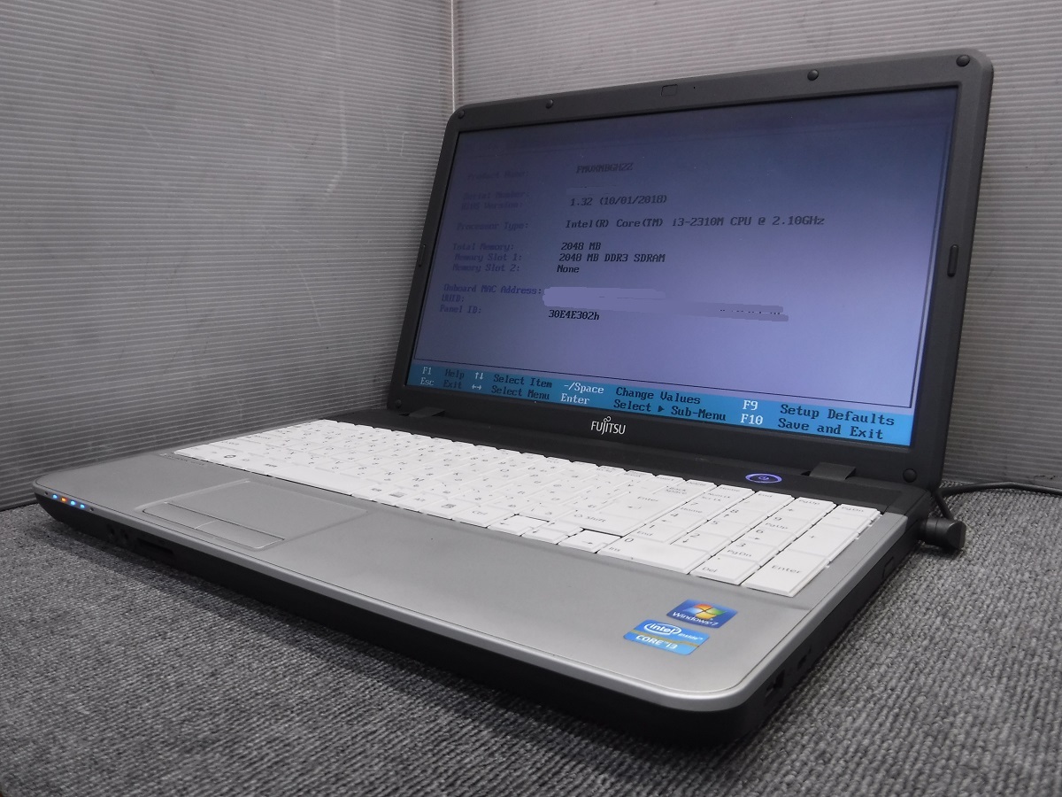 (M720)Corei3-2310M 2.10GHz FUJITSU LIFEBOOK A531/CX【ジャンク品】の画像1