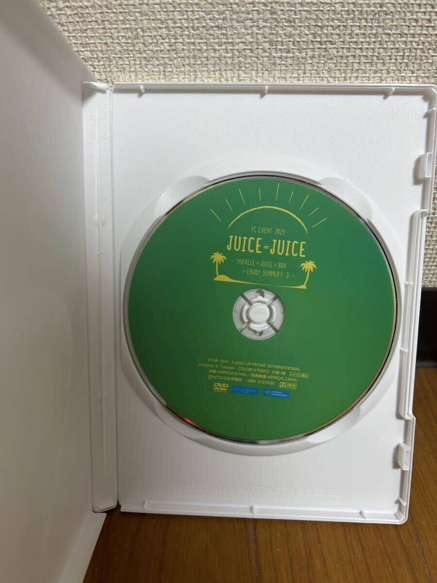 juice=juice FCイベント2021 〜MIRACLE ×JUICE×BOX×ENJOY SUMMER! 3〜 DVD 使用品の画像3