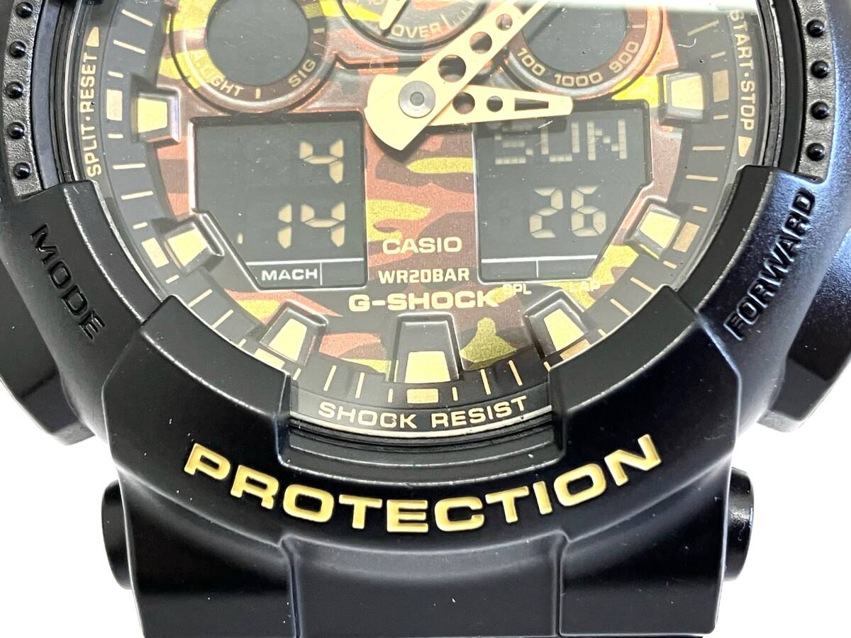 ☆カシオ ジーショック CASIO G-SHOCK GA-100CF G-ショック 腕時計 クオーツ 多機能 迷彩 カモフラージュ 稼働確認済 動作未確認_画像9