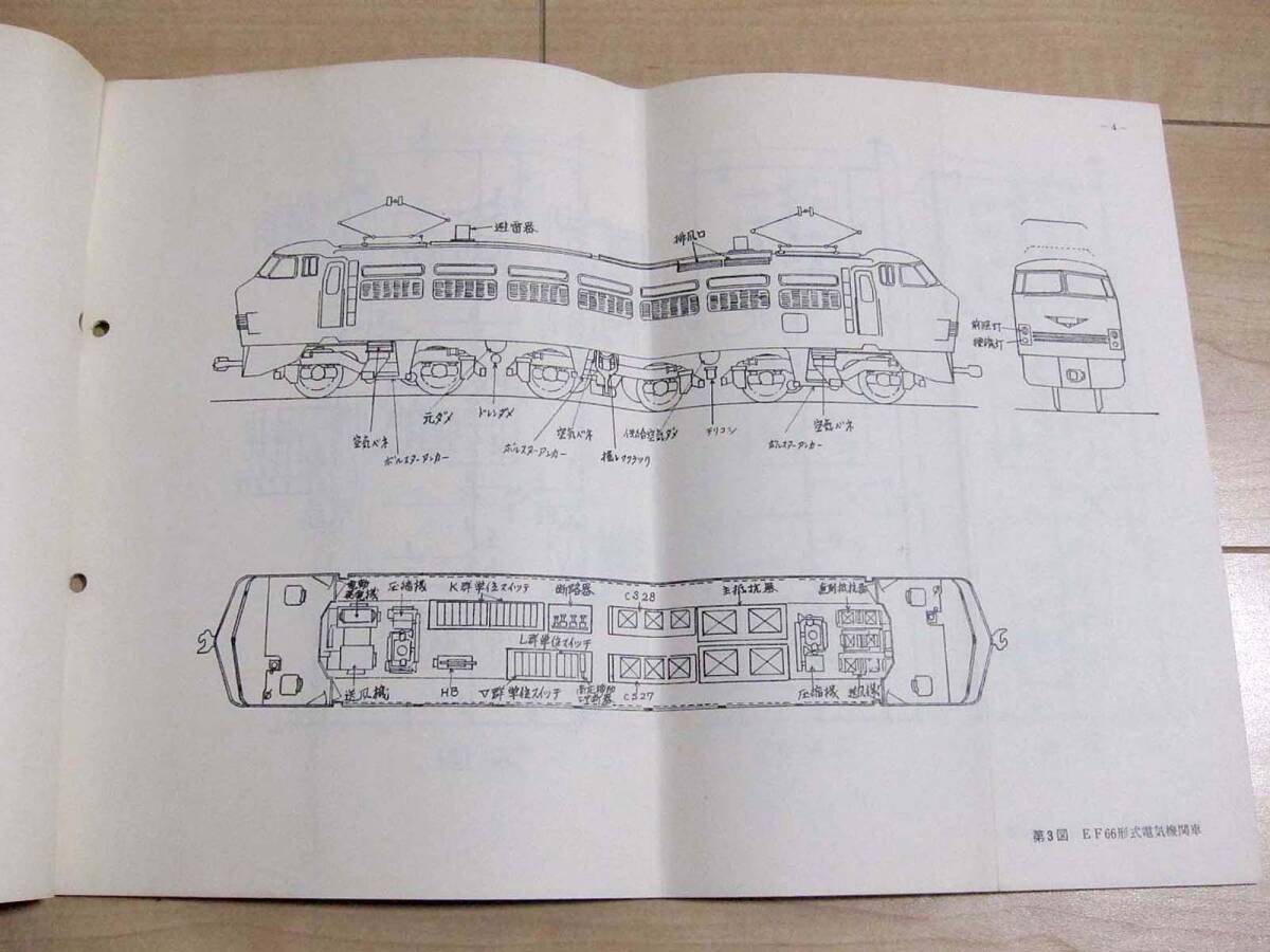  日本国有鉄道 / EF66形式機関車 説明書 付図の画像6