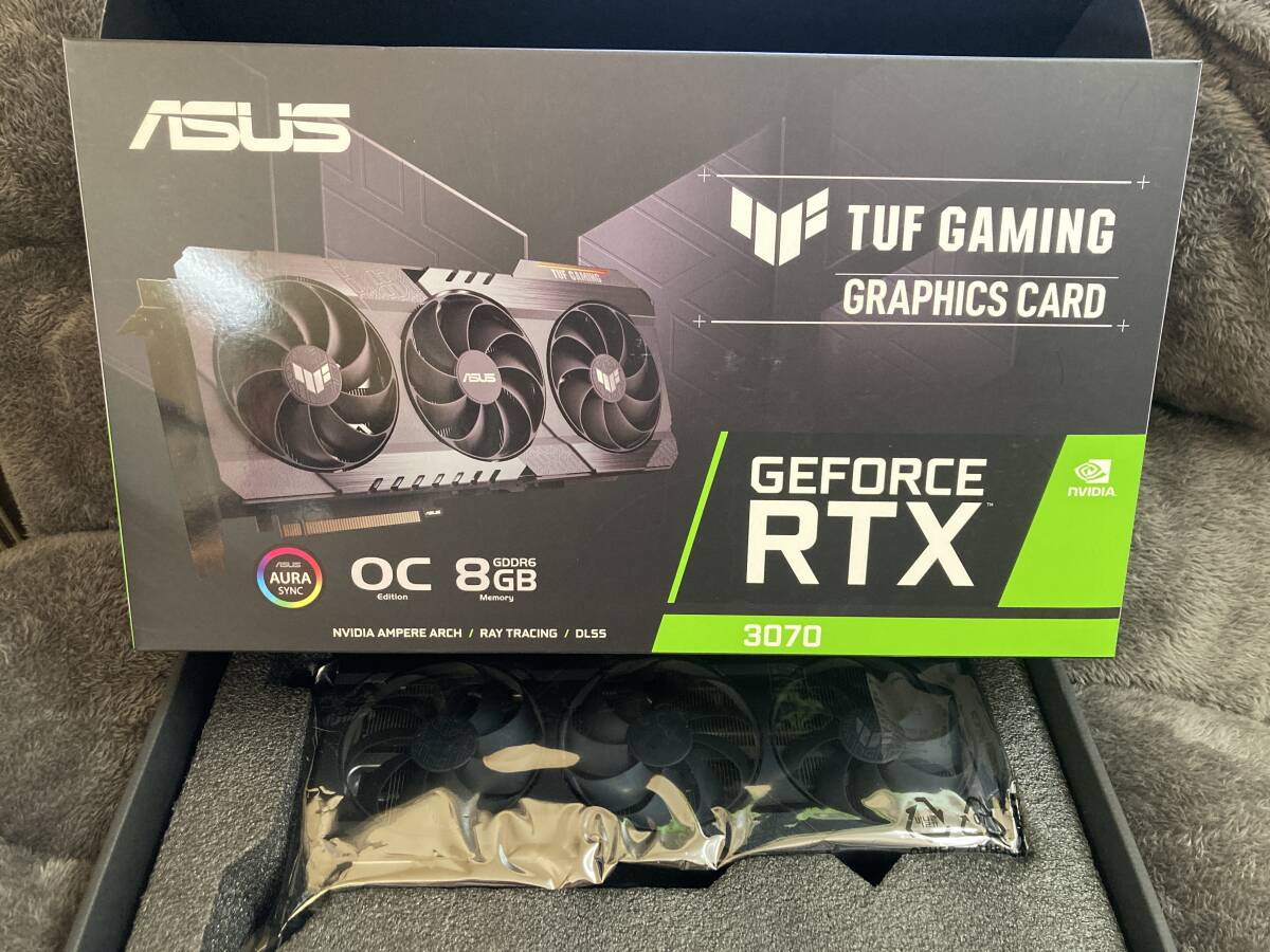 ASUS TUF GAMING GRAPHICS CARD GEFORCE RTX 3070 ＠ 中古 グラフィックカード グラボ 動作確認済み ジャンク扱いの画像1