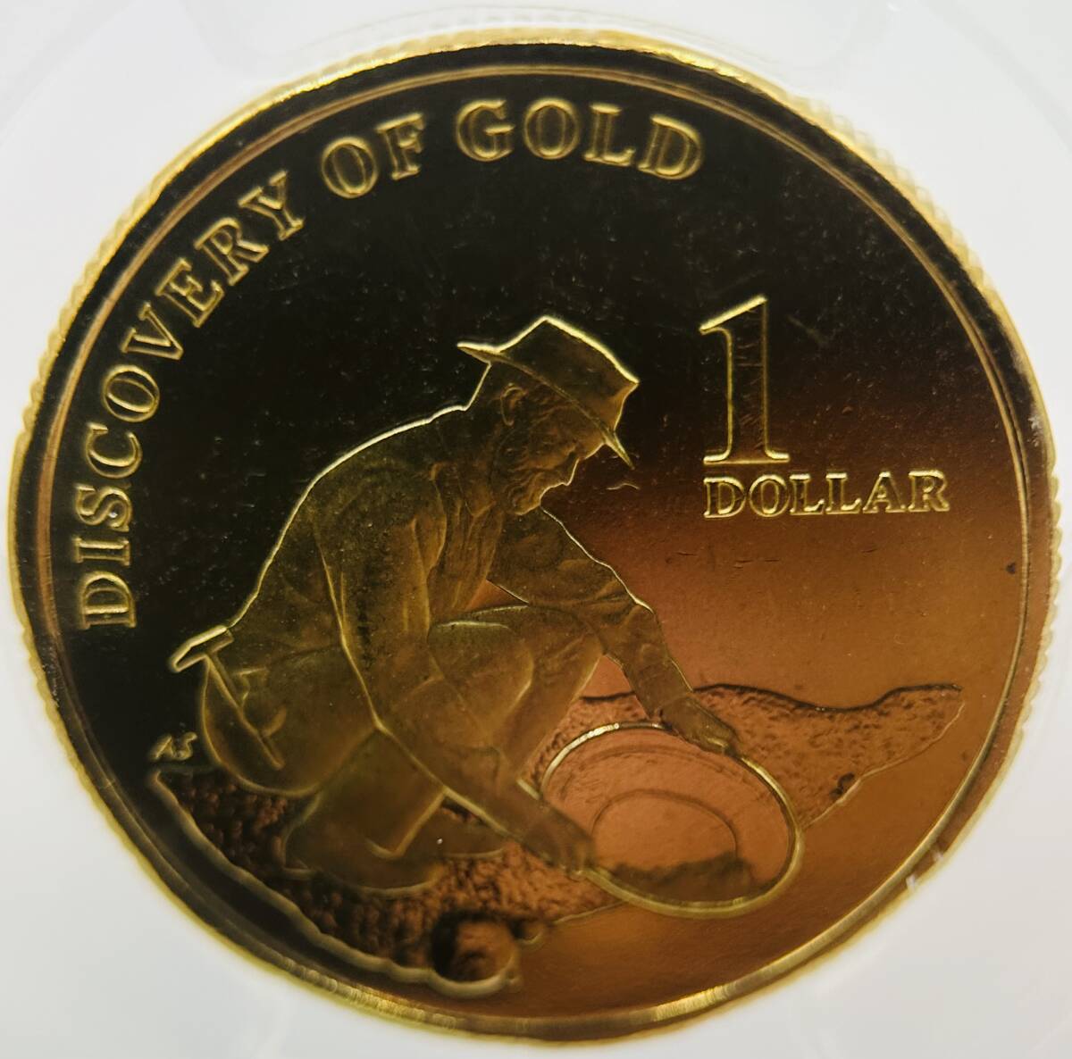 PCGS 2013 オーストラリア Discovery of Gold $1　MS67_画像2