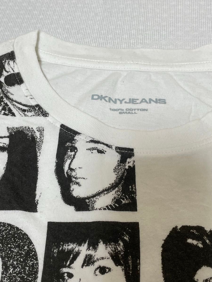 DKNY JEANS 顔写真プリントTシャツ　S  カットソー　デニム　ダナキャラン