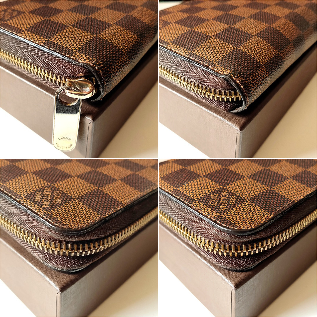 ★極美品★LOUIS VUITTON ルイヴィトン ダミエ ジッピーウォレットラウンドファスナー 長財布★N41661★ブラウン/メンズ/レディース★