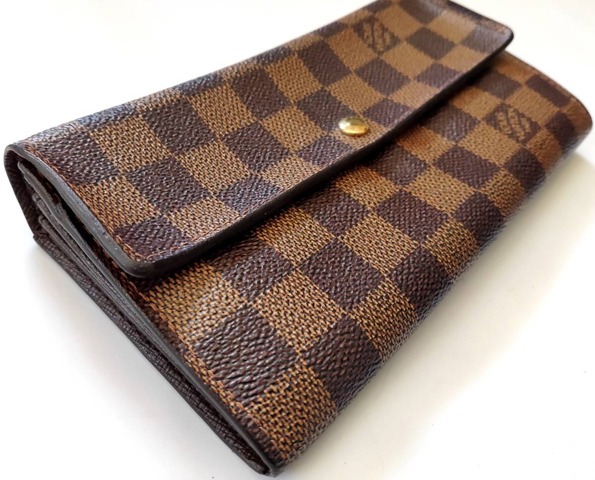 ★良品★ルイヴィトン ダミエ ポルトフォイユサラ 長財布 二つ折り ブラウン系 LOUISVUITTON★レディース/メンズ★送料無料★_画像3