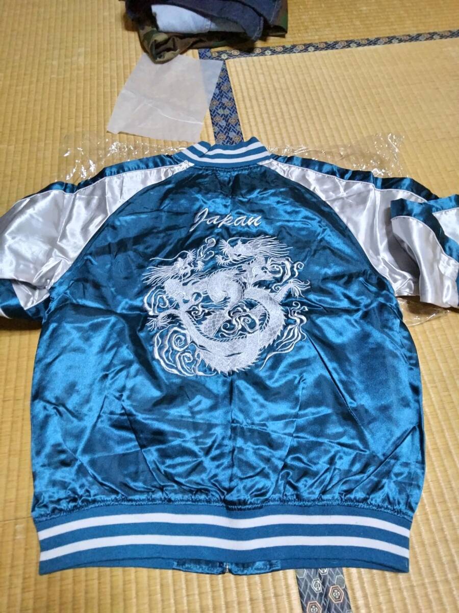 【新品】スカジャン 　Lサイズ / BLUE ブルー青　未使用品_画像2