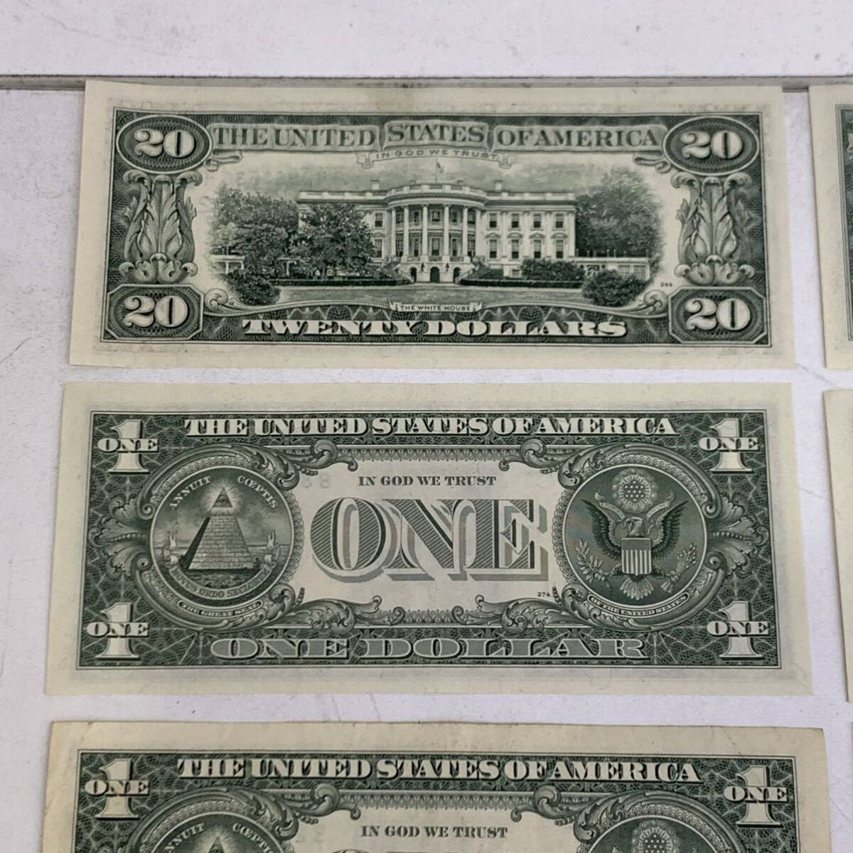 【TC0406】アメリカドル 旧紙幣 合計34ドル まとめ 1ドル札×4枚 10ドル札×1枚 20ドル札×1枚 海外紙幣 外国紙幣 米国 コレクション_画像7