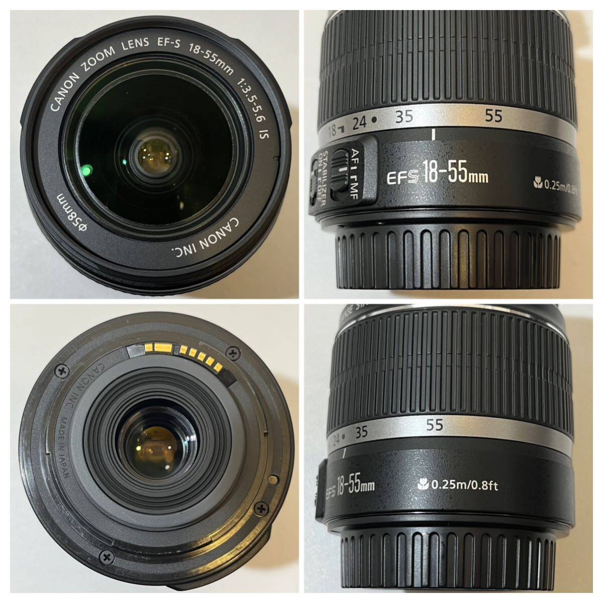 【TF0412】美品 Canon EOS KissX2-LXIT EF-S 18-55mm F3.5-5.6 IS キャノン 完品 動作確認済み デジタル一眼レフカメラ 1円〜_画像7