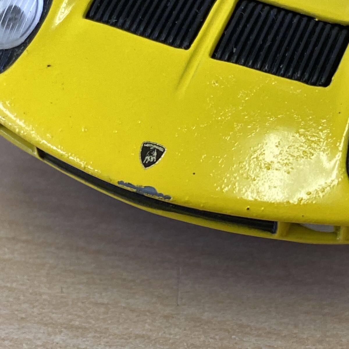 【TC0404（27）】 ミニカー delprado ランボルギーニ ミウラ 1966式 1/43スケール イエロー 黄色 キズあり 汚れあり おもちゃ 玩具の画像7