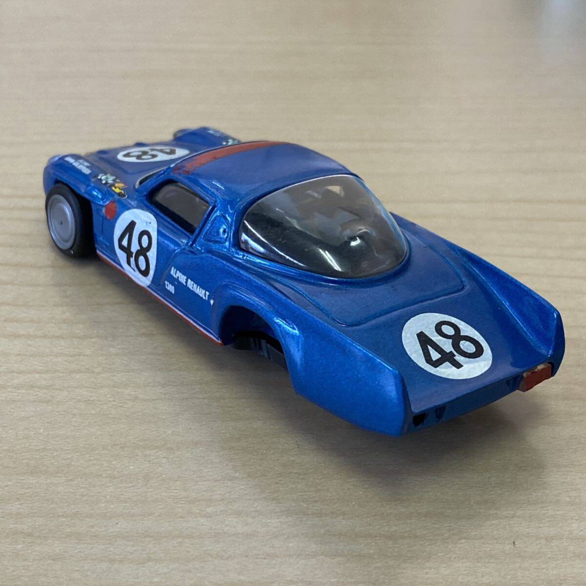 【TC0404（95）】 ミニカー TOP MODEL アルピーヌ 1/43スケール ブルー タイヤ欠損 キズあり 汚れあり 塗装剥がれありの画像2