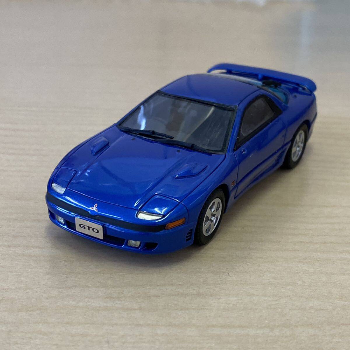 【TC0404（23）】 ミニカー 三菱 GTO ツインターボ フィジーブルー 1/43スケール 左右サイドミラー欠損 キズあり 汚れあり おもちゃ 玩具の画像1