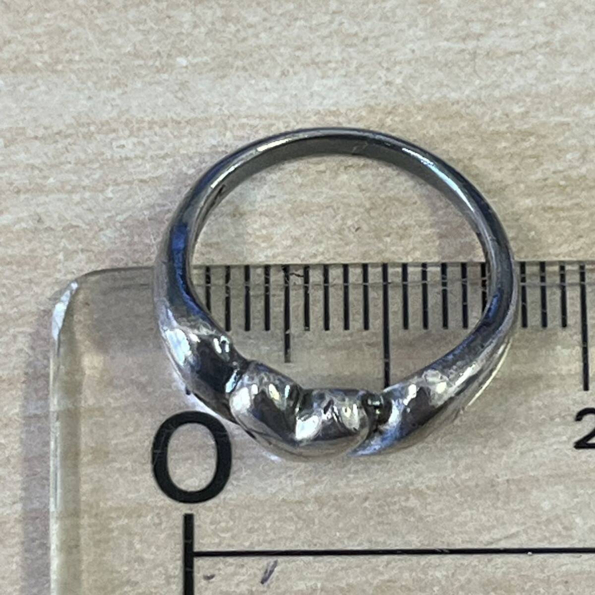 【TC0415】シルバー SILVER silver刻印 指輪 リング アクセサリー ハート 約2gの画像5