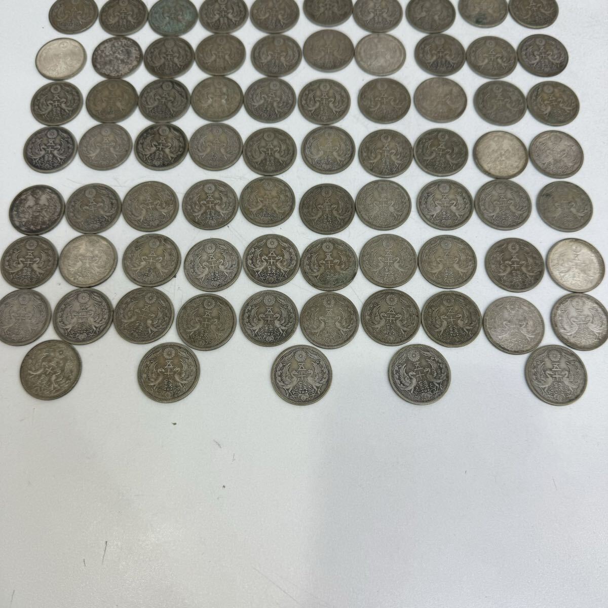 [TC0426]. 10 sen silver coin summarize set 50 sen 95 sheets coin money coin old coin Japan Japan Taisho Showa era 13 year collection history rare?