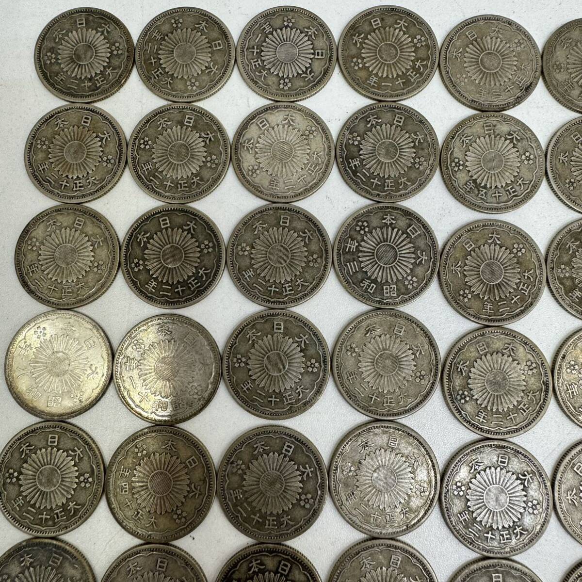 [TC0426]. 10 sen silver coin summarize set 50 sen 95 sheets coin money coin old coin Japan Japan Taisho Showa era 13 year collection history rare?