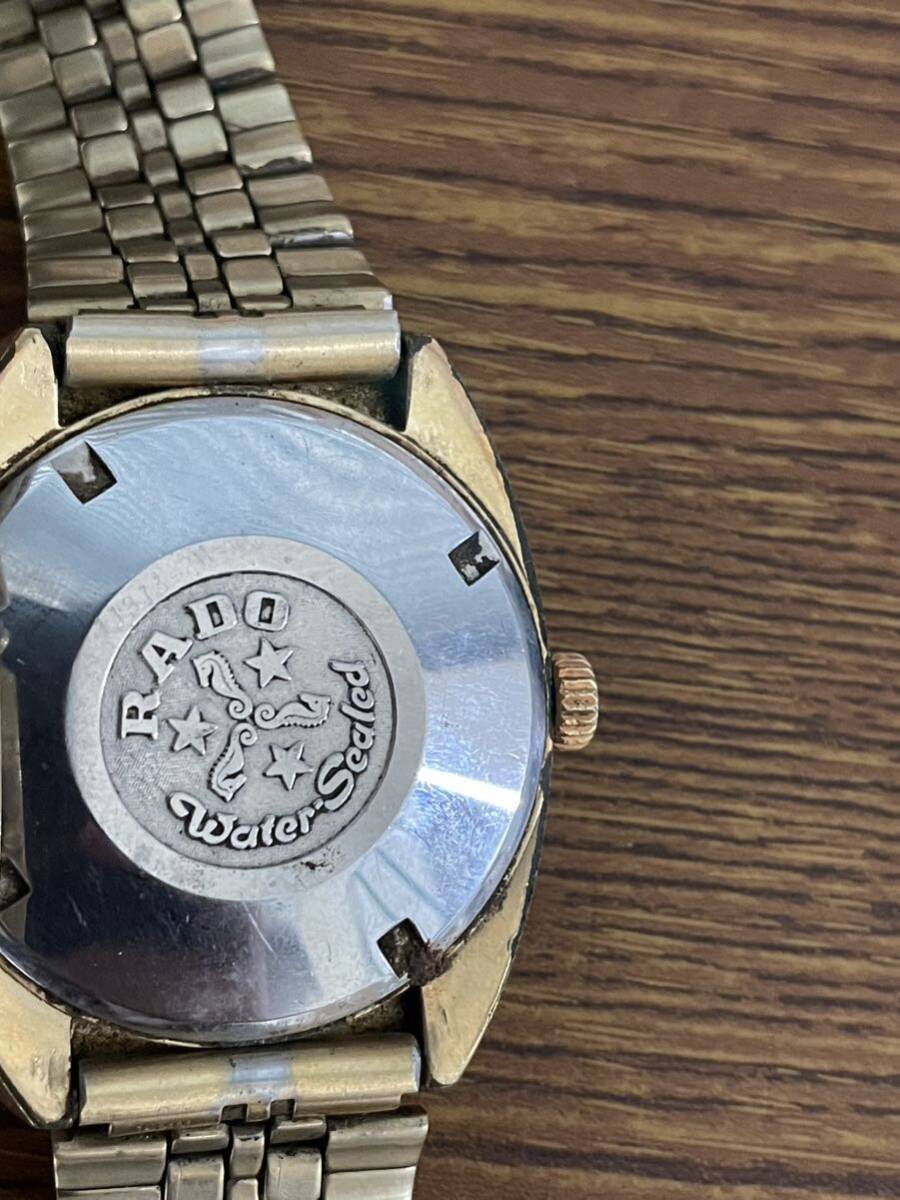 【TH0425】②RADO ラドー メンズ 腕時計 不動品 ゴールドカラー コレクション SEIKO セイコー アンティーク 風防傷あり 約93.6g_画像7