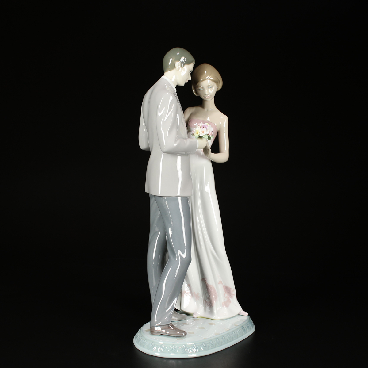 CE730 LLADRO 【リヤドロ】 磁器人形 新婚 置物 大型 高34.5／美品！ｚｎ_画像3