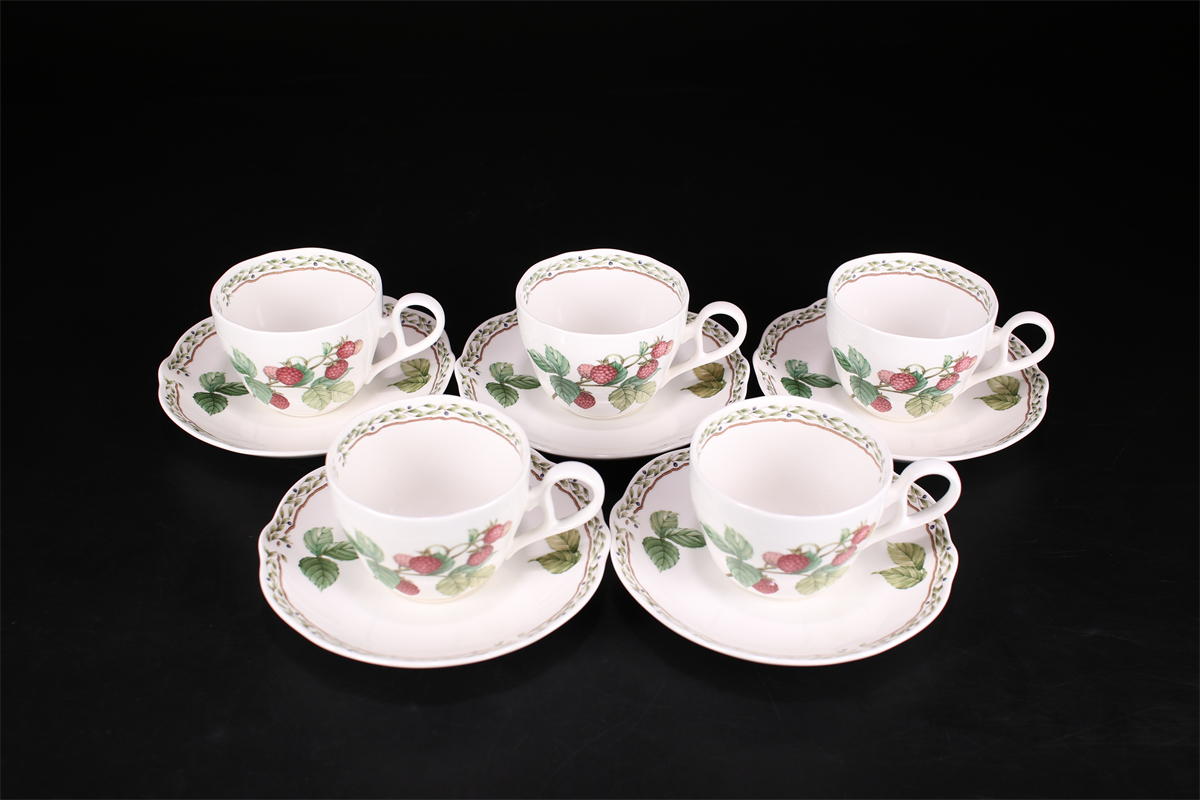 CE660 時代 【Noritake】 ノリタケ 果物 カップ＆ソーサー ５組 10客セット／美品！ｚの画像8