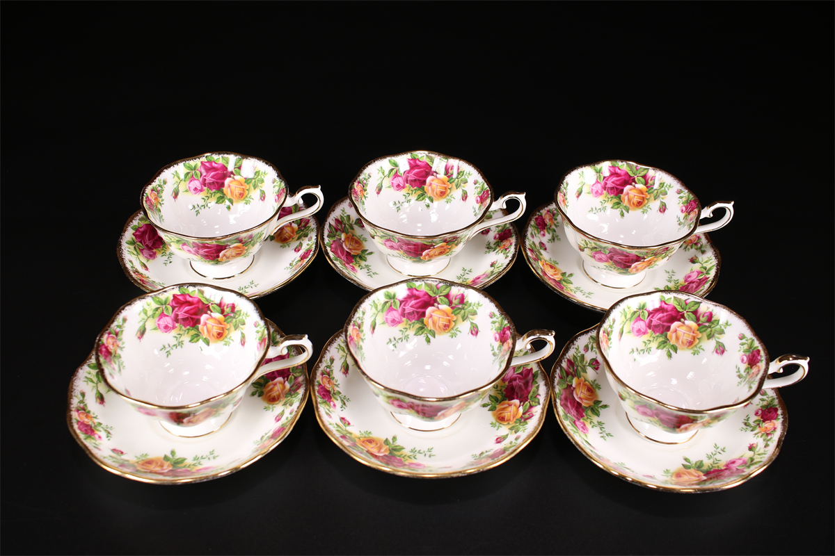 CE954 ROYAL ALBERT 【ロイヤルアルバート】 カップ＆ソーサー 6組 12点セット／美品！ｚの画像9