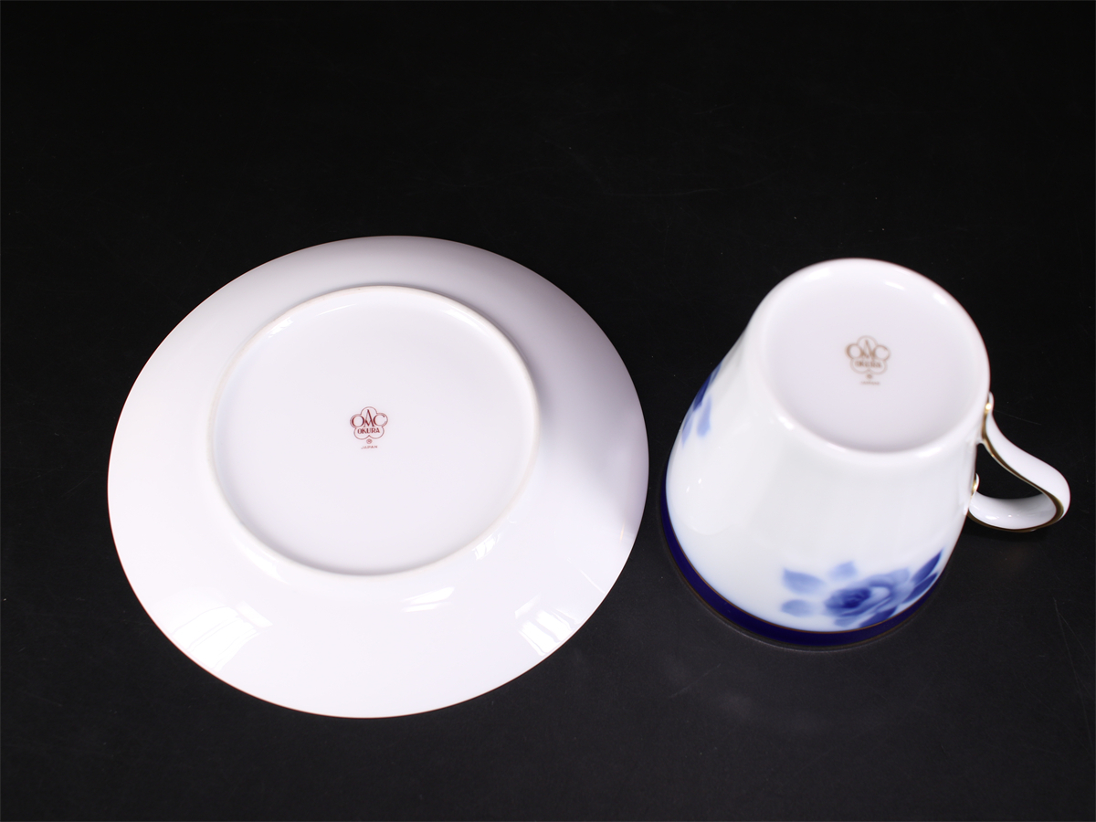 CE877 【OKURA】 大倉陶園 ティーカップ 皿 2種 2点セット／美品！ｈの画像8