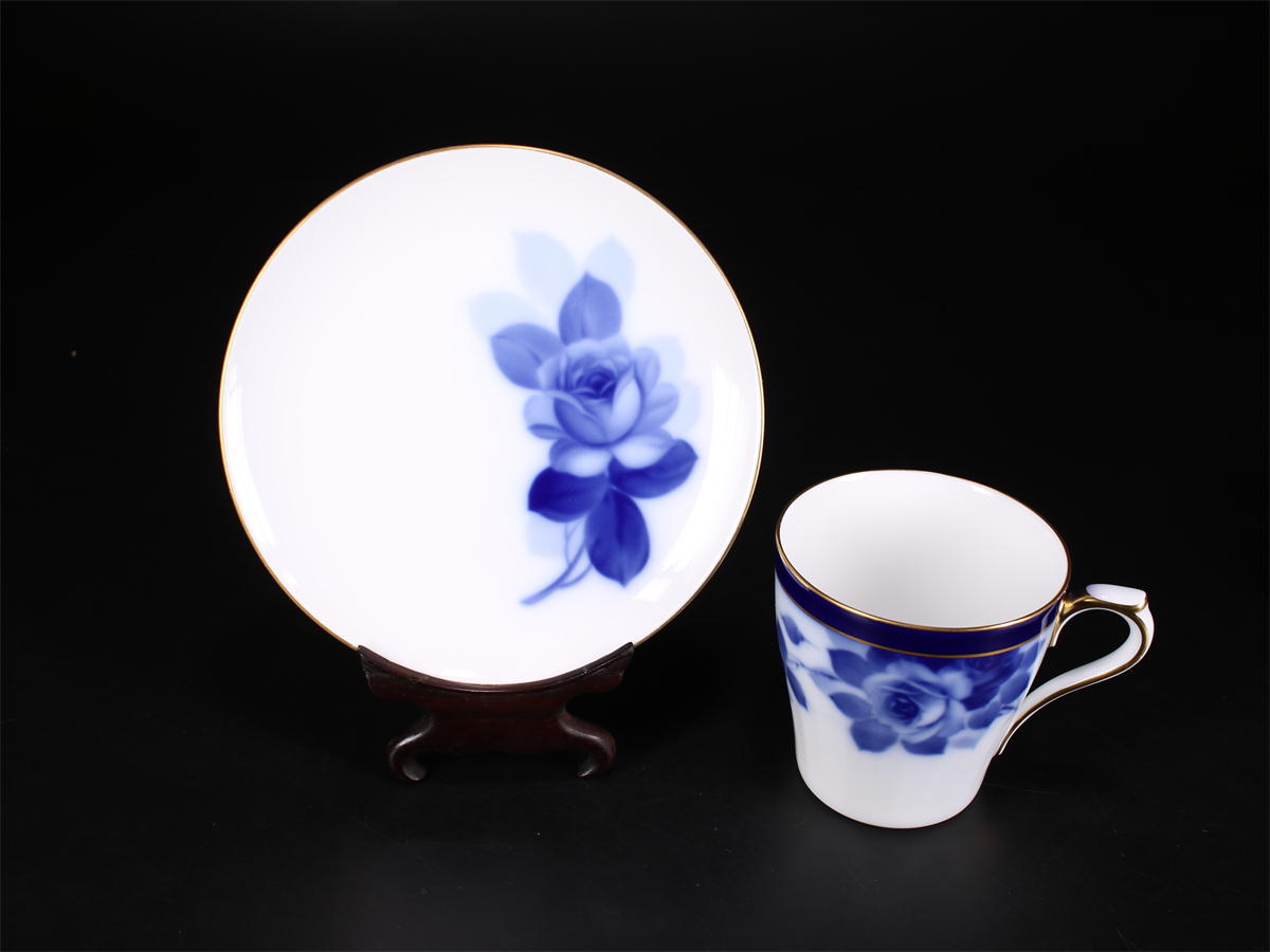 CE877 【OKURA】 大倉陶園 ティーカップ 皿 2種 2点セット／美品！ｈの画像7