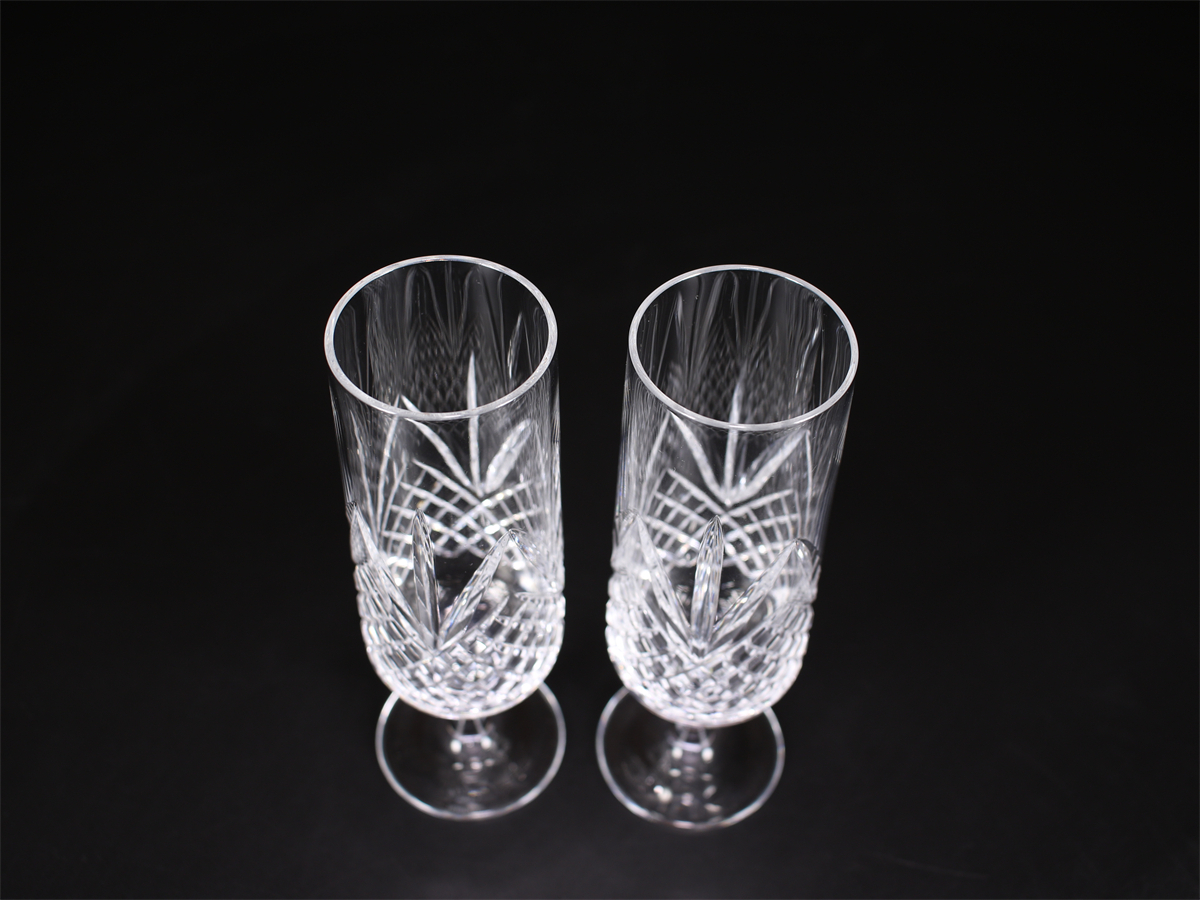 PA458 Royal Doulton 【ロイヤルドルトン】 クリスタルガラス グラス 一対／美品！ｈの画像3