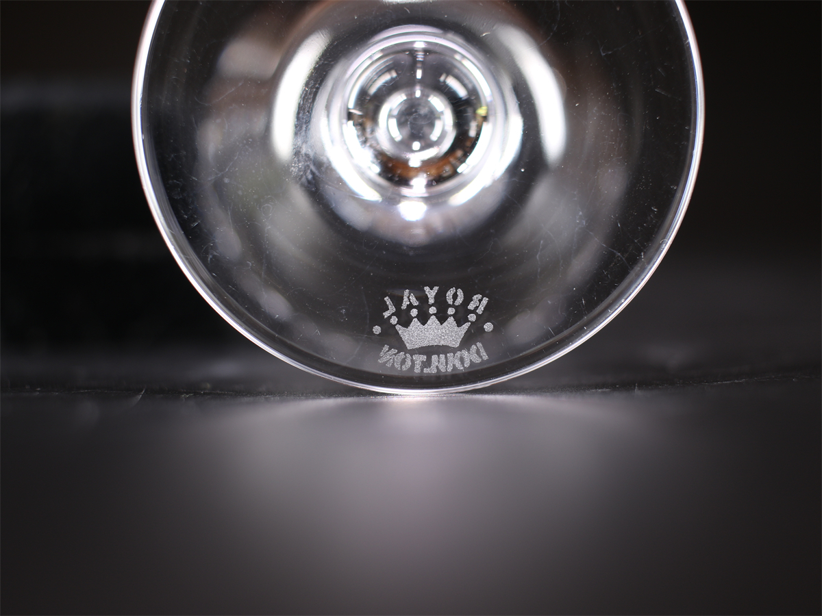 PA458 Royal Doulton 【ロイヤルドルトン】 クリスタルガラス グラス 一対／美品！ｈの画像7