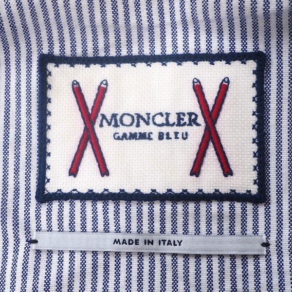 【春夏】 MONCLER GAMME BLEU モンクレール ジャケット チェック柄 ホワイト ネイビー サイズ3 正規品 メンズの画像8