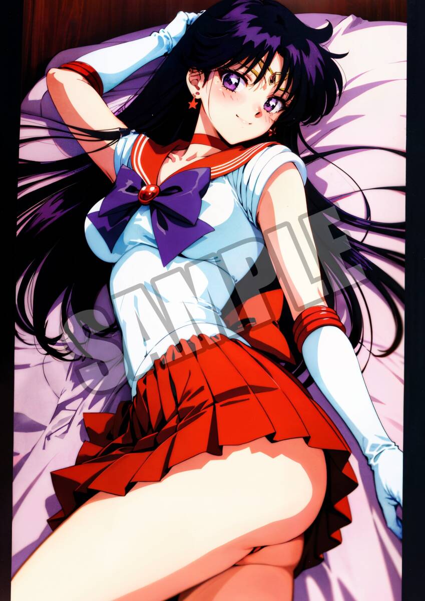 577 Pretty Soldier Sailor Moon fire . Ray sailor ma-z same person A4 size anime poster high quality anime beautiful young lady uniform illustration art 