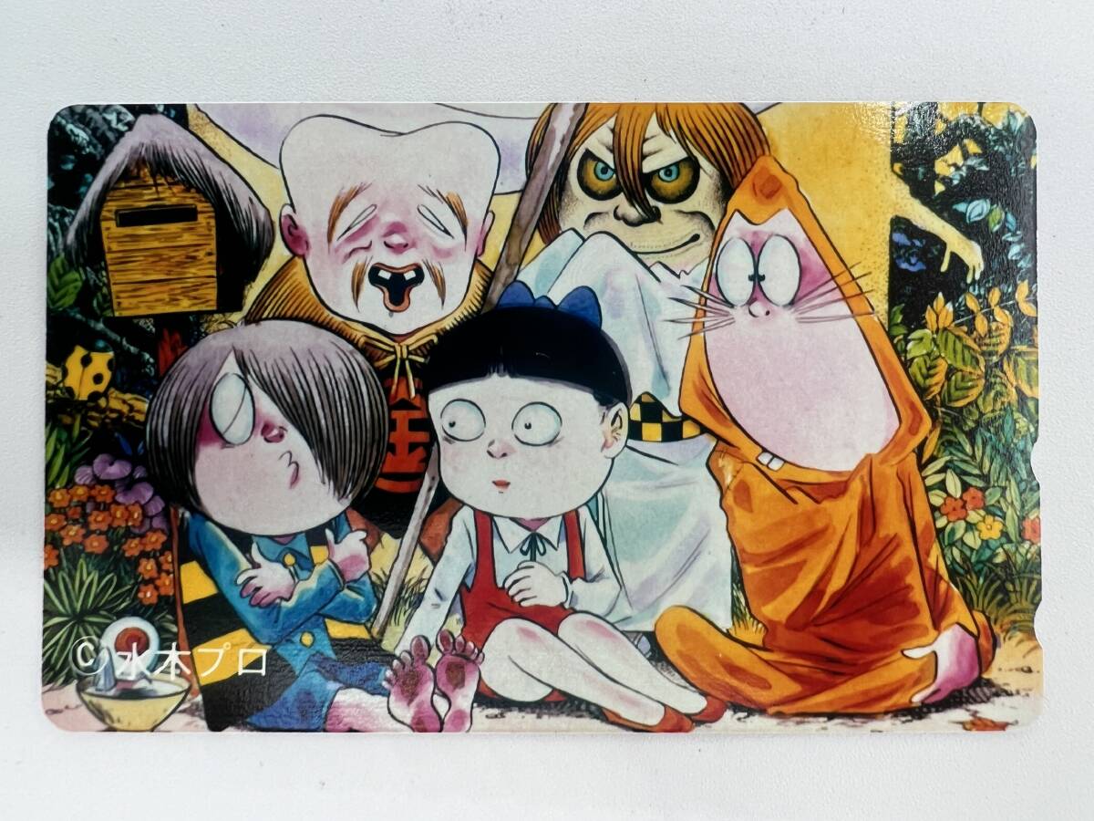 Неиспользованный текущий продукт Tele Card 50 градусов Gegege No Kitaro Mizuki Professional Kitaro Cat Girl Плач бабушка бабушка Манда Манда Телефонная карта