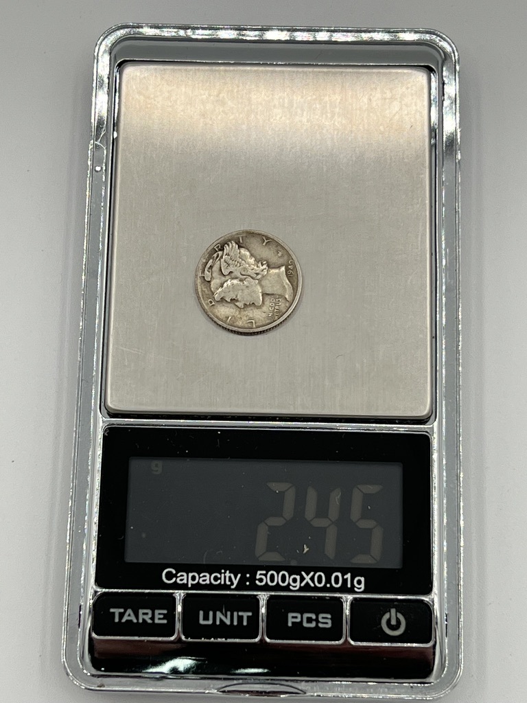 現状品 外国 USA アメリカ合衆国 ONE DIME ワンダイム 約2.4g マーキュリー ダイム１０セント 銀貨 1940年Sの画像4