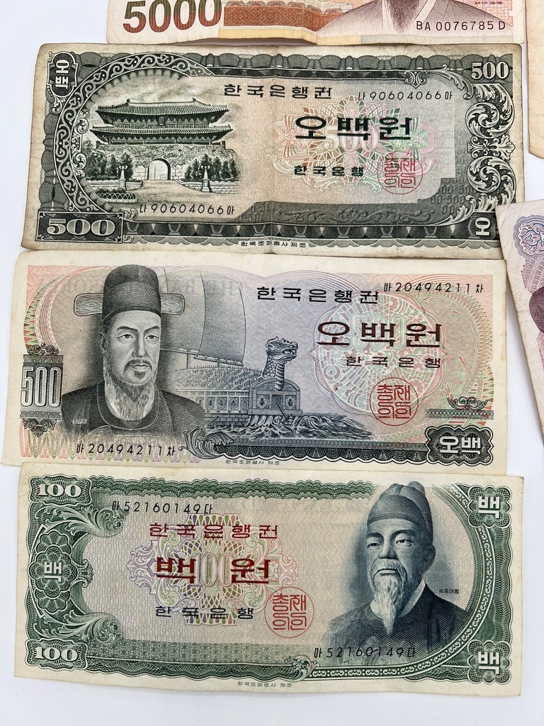 韓国旧紙幣 大韓民国 旧ウォン紙幣15枚 計52100ウォン分 Republic of Korea 海外旧紙幣 外国旧紙幣の画像4