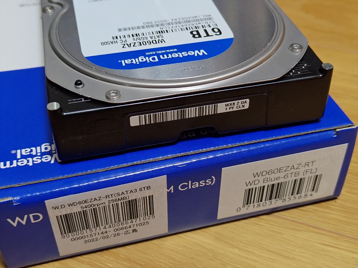 WesternDigital ウエスタンデジタル 3.5インチ SATA HDD ハードディスク WD60EZAZ 6TB ②_画像3