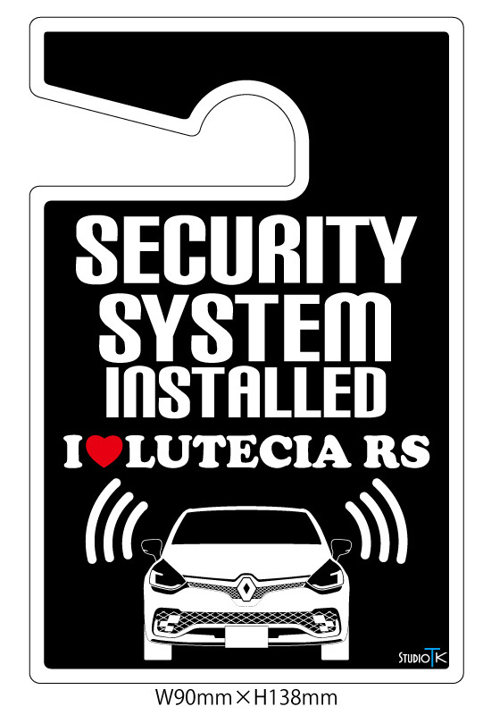  Renault * Lutecia RS security plate * sticker set 