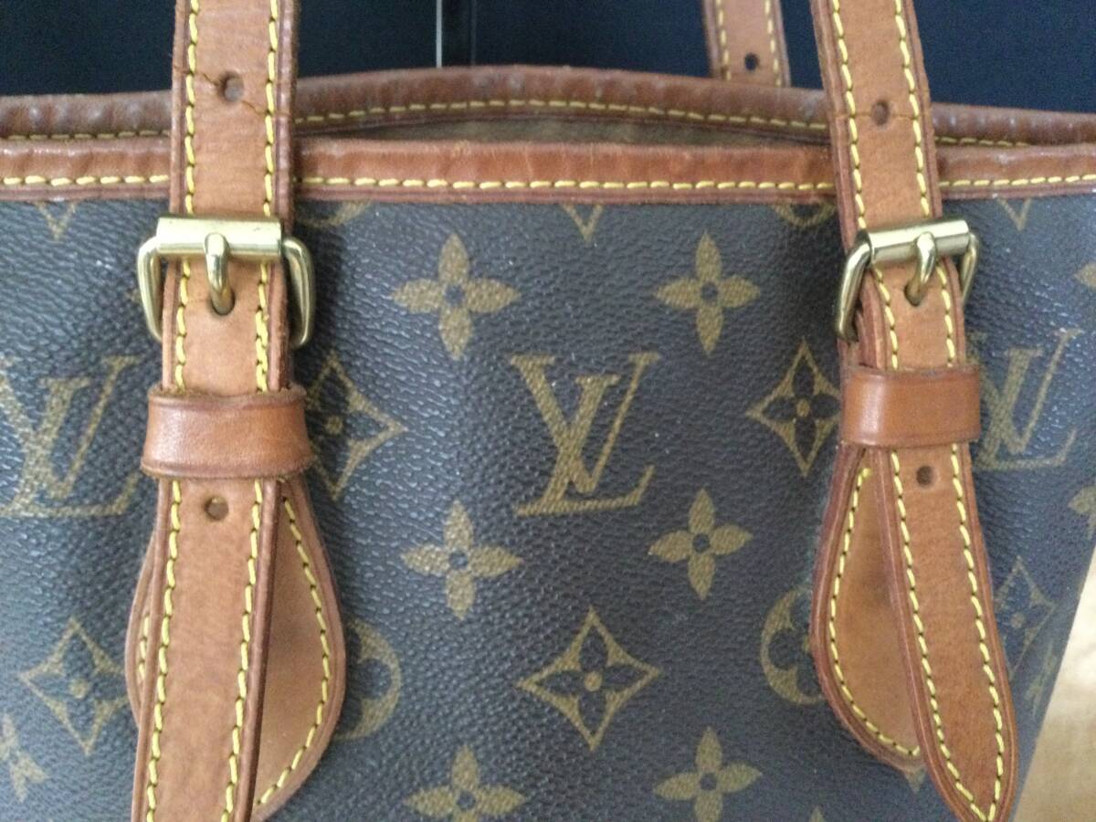  LOUIS VUITTON ◆ルイヴィトン プチバケット◆ モノグラム 袋付き【現状品】 M42238 トートバッグ の画像10