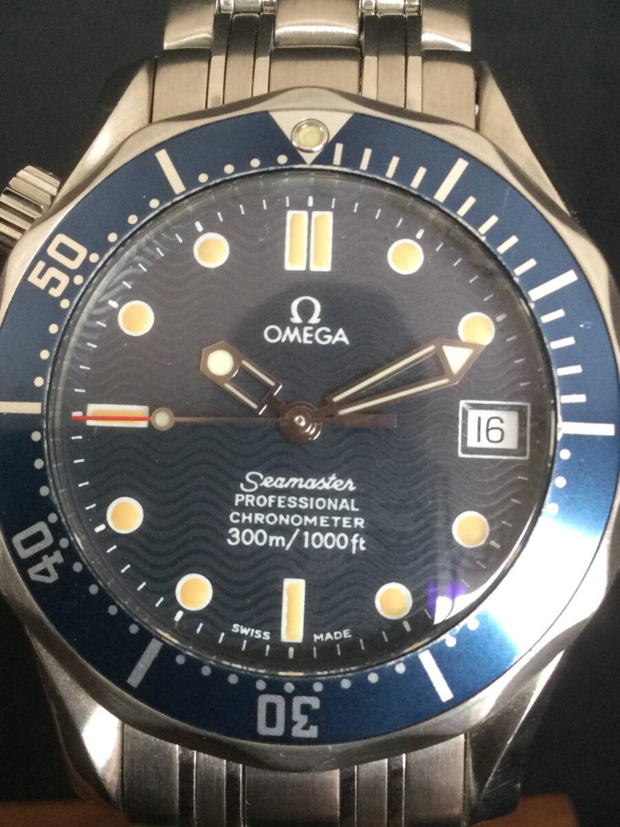 【美品 稼働品】OMEGA オメガ シーマスター SEAMASTER プロフェッショナル 300ｍ 自動巻き / AT◆ 紺文字盤 腕時計 ボーイズ_画像1