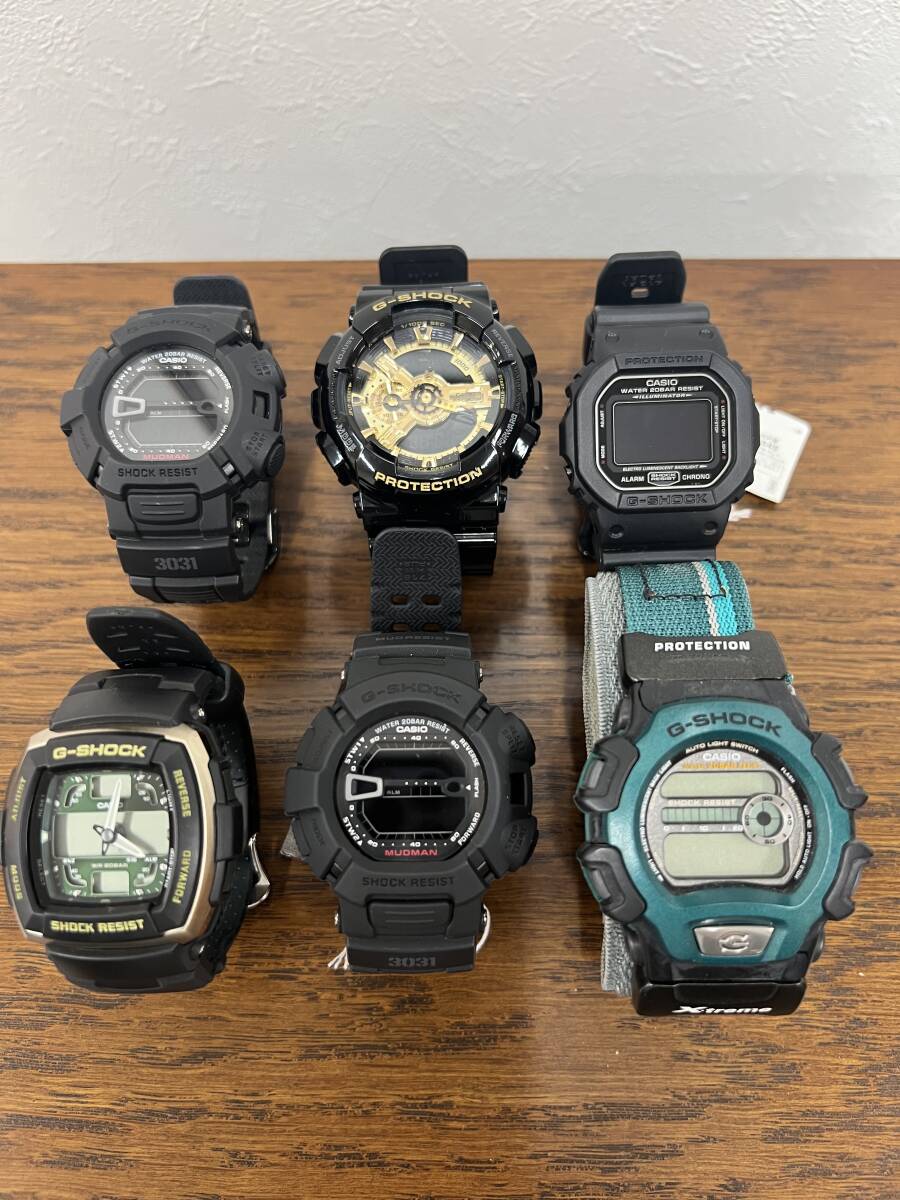 【6本セット　G-SHOCK】CASIO カシオ ジーショック Gショック/DW-5600MS/G-9000MS 2本/GA-110GB/G-354RL/DW-004◆中古 ジャンク◆管No3674_画像2