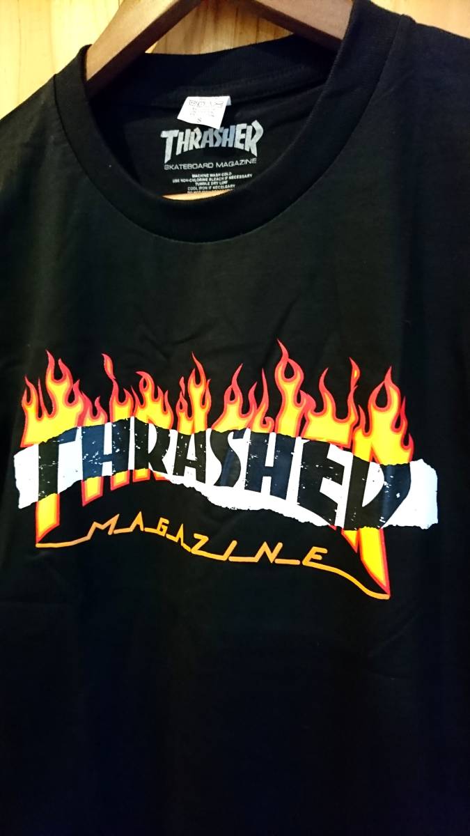 スラッシャー（THRASHER）・スケーター系Ｔシャツ・新品・入荷・Ｌサイズ・黒・激安超特価・⑥